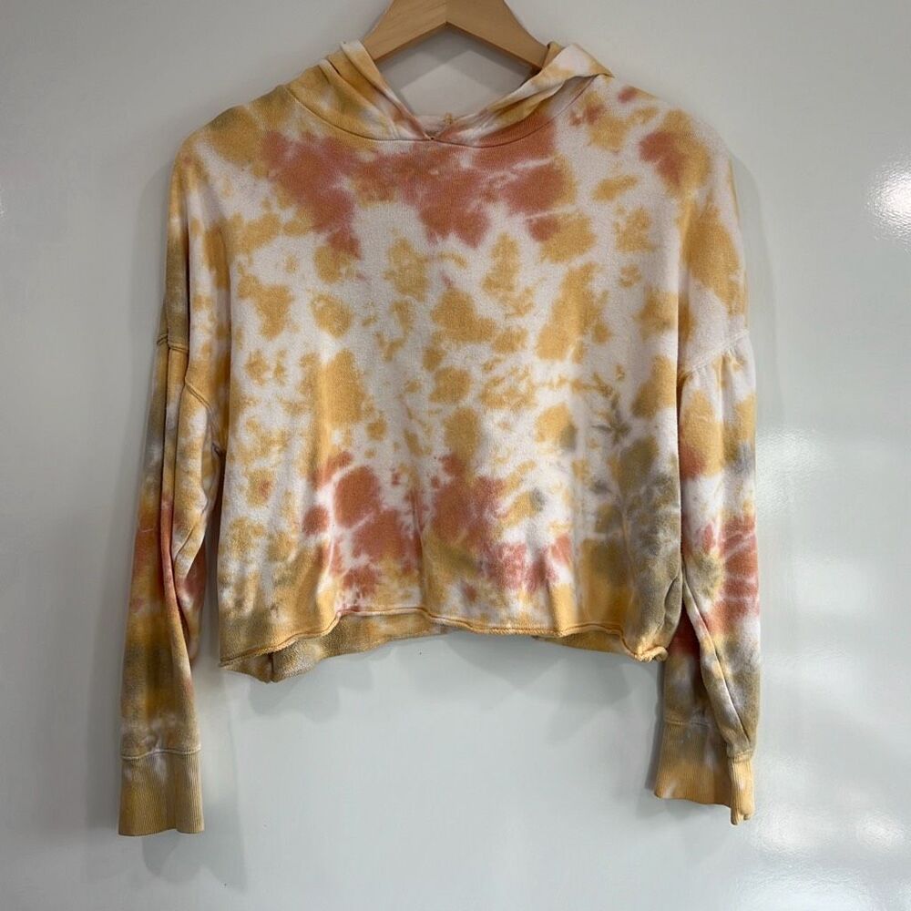Old Navy Kids Tie Dye Crop Hoodie XL 14/16 Orange